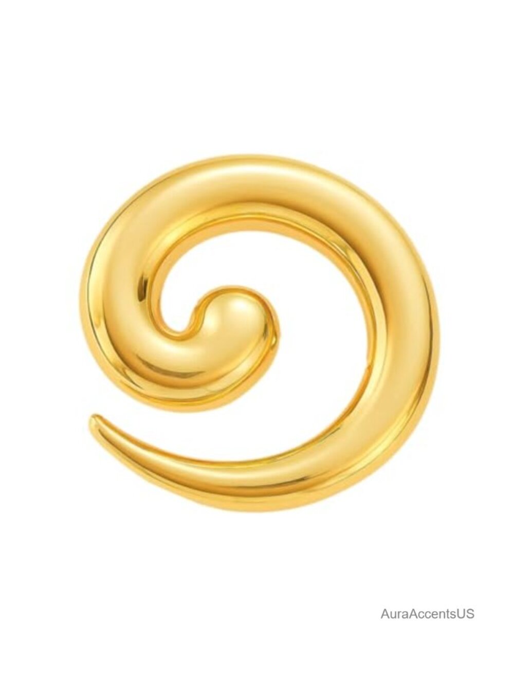 Womens Elegant Large Spiral Swirl Brooch Pin for Clothes Bags Hats